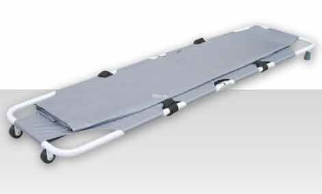 Awaryjne składane nosze pogrzebowe do karetki z kółkami 185 x 48 x 21 cm szare