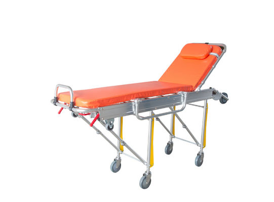 Aluminiowy stop składany Ambulans Nosiciel Transfer pacjenta Wysokość i plecy regulowana pomoc ratunkowa